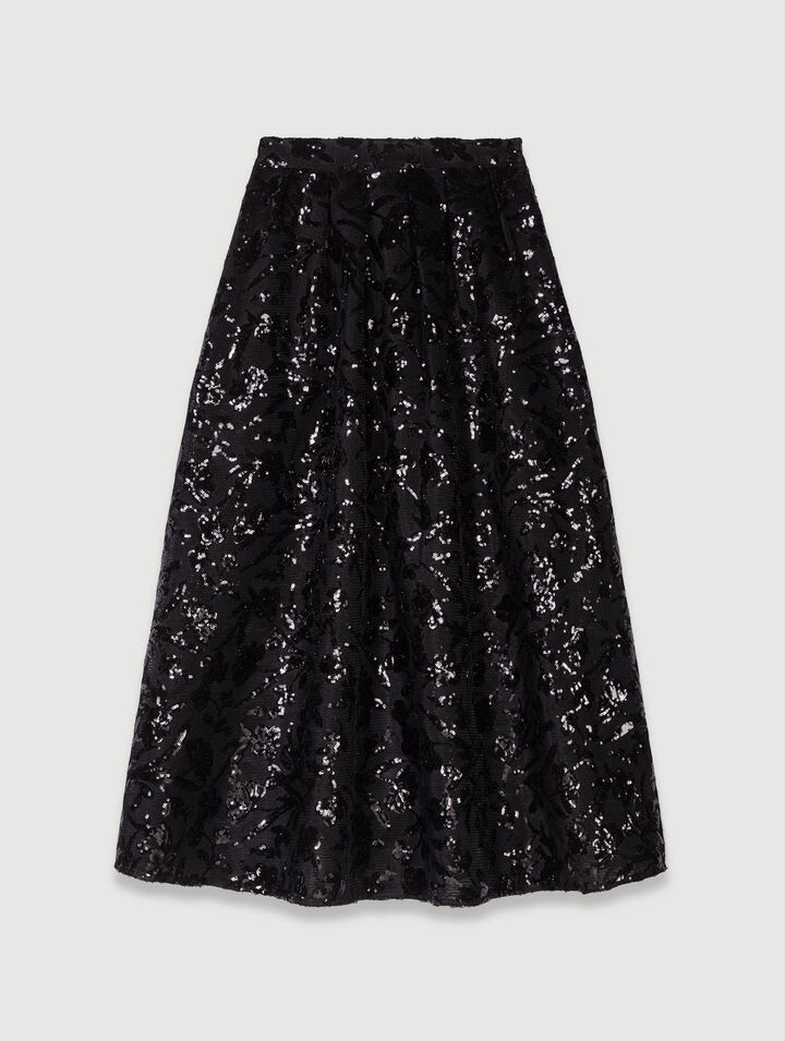Jupe longue à sequins