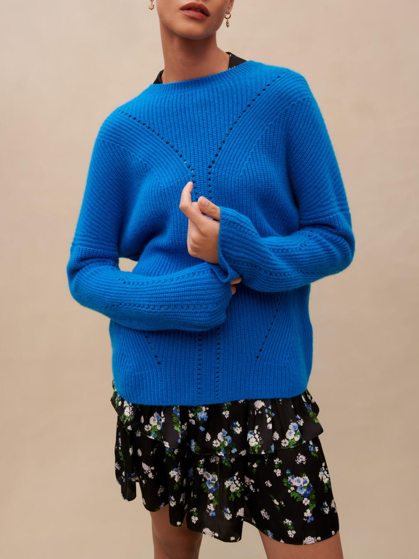 Ribbed cashmere jumper Sweats Cardigans Maje