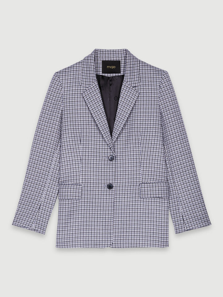 Veste de tailleur à carreaux