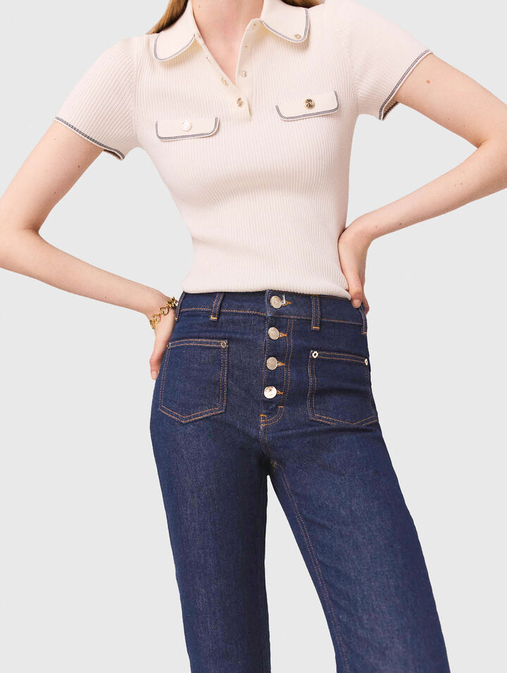 Jean denim à poches