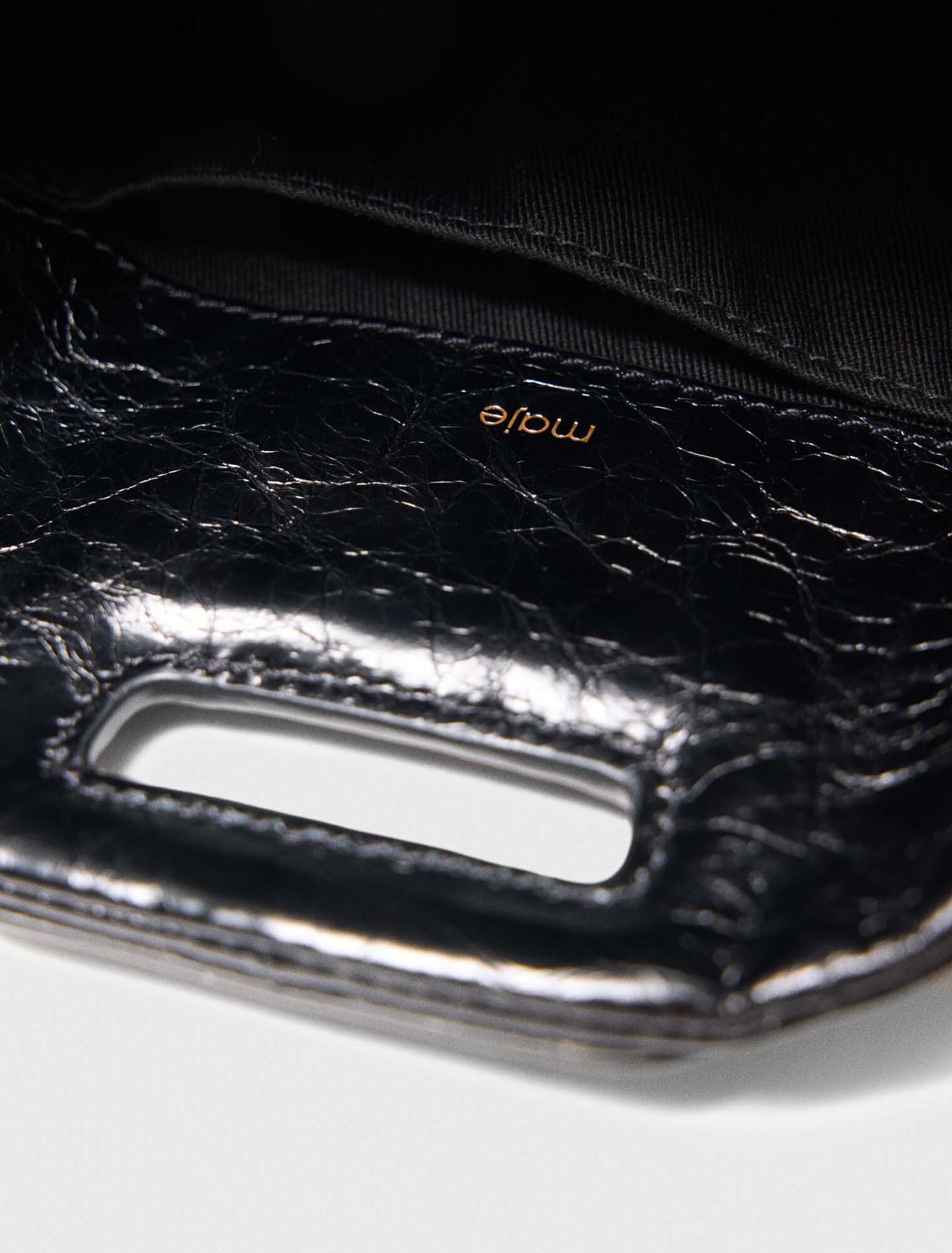 Sac Miss M mini en cuir craquel&eacute;