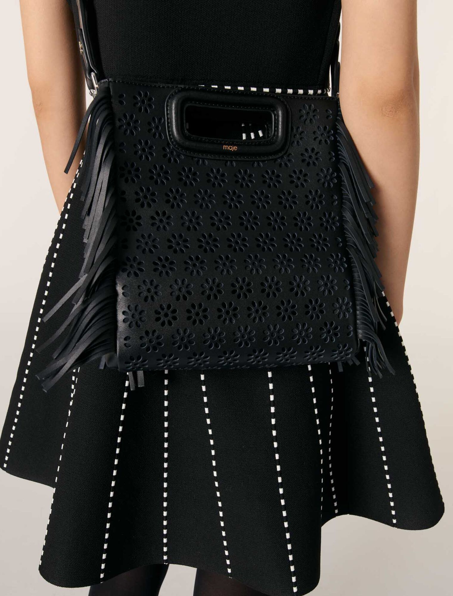 Sac M en cuir perforé