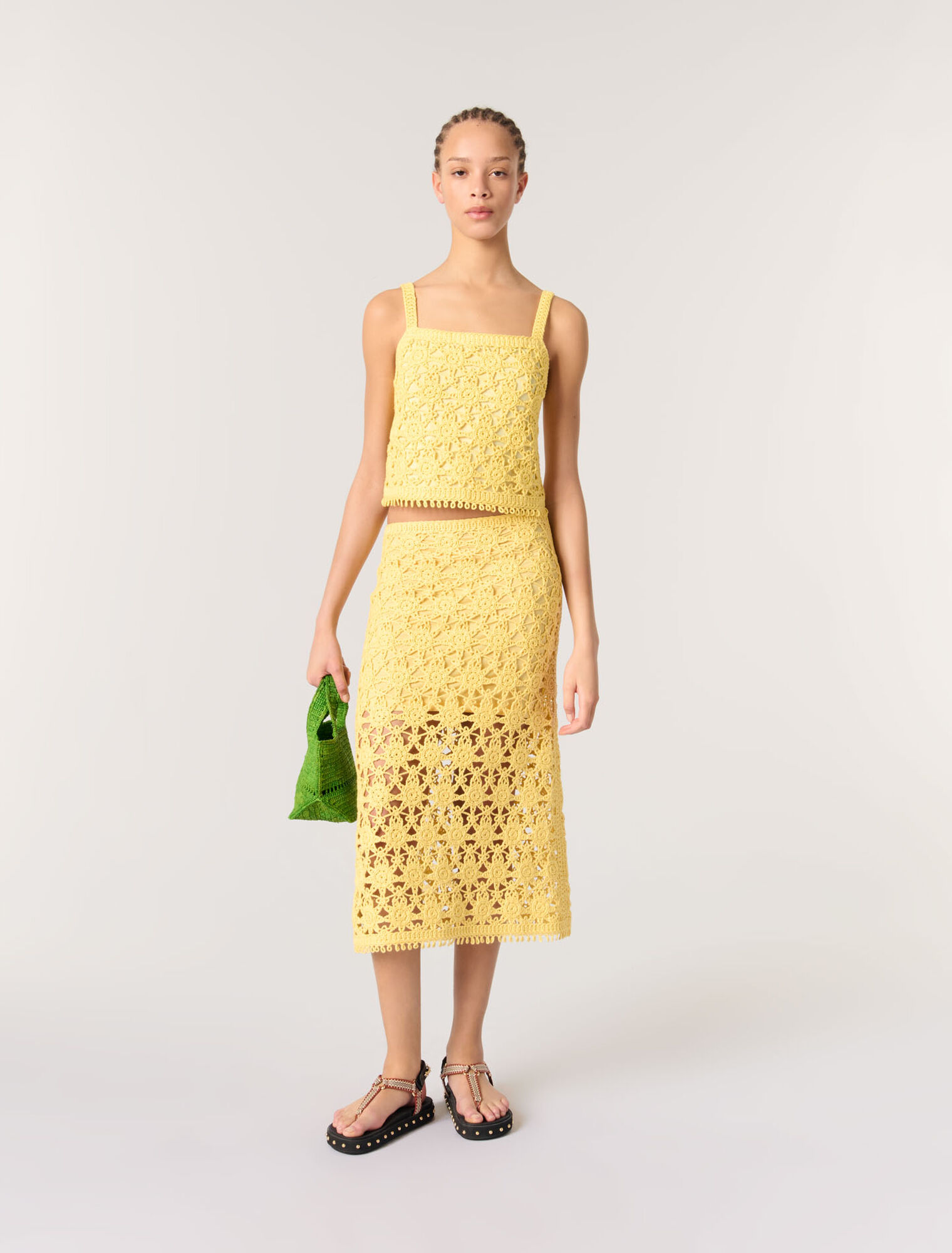 Long crochet skirt