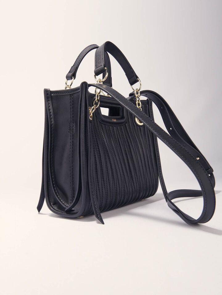 Mini cabas en cuir matelass&eacute;