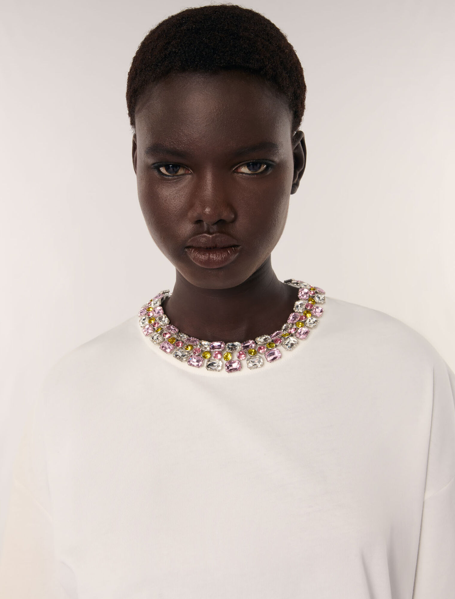 Tee-shirt à col bijou