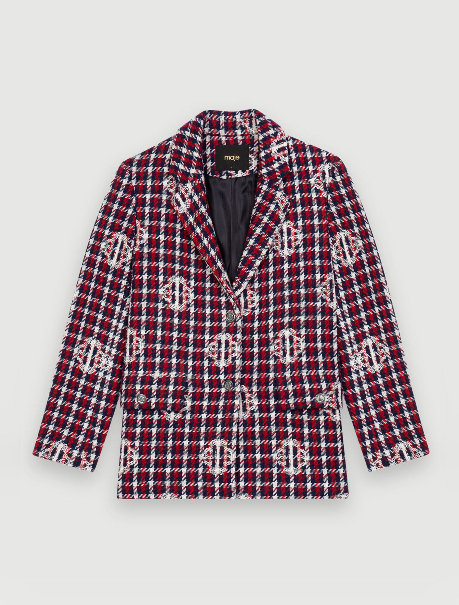 Veste jacquard Clover à carreaux