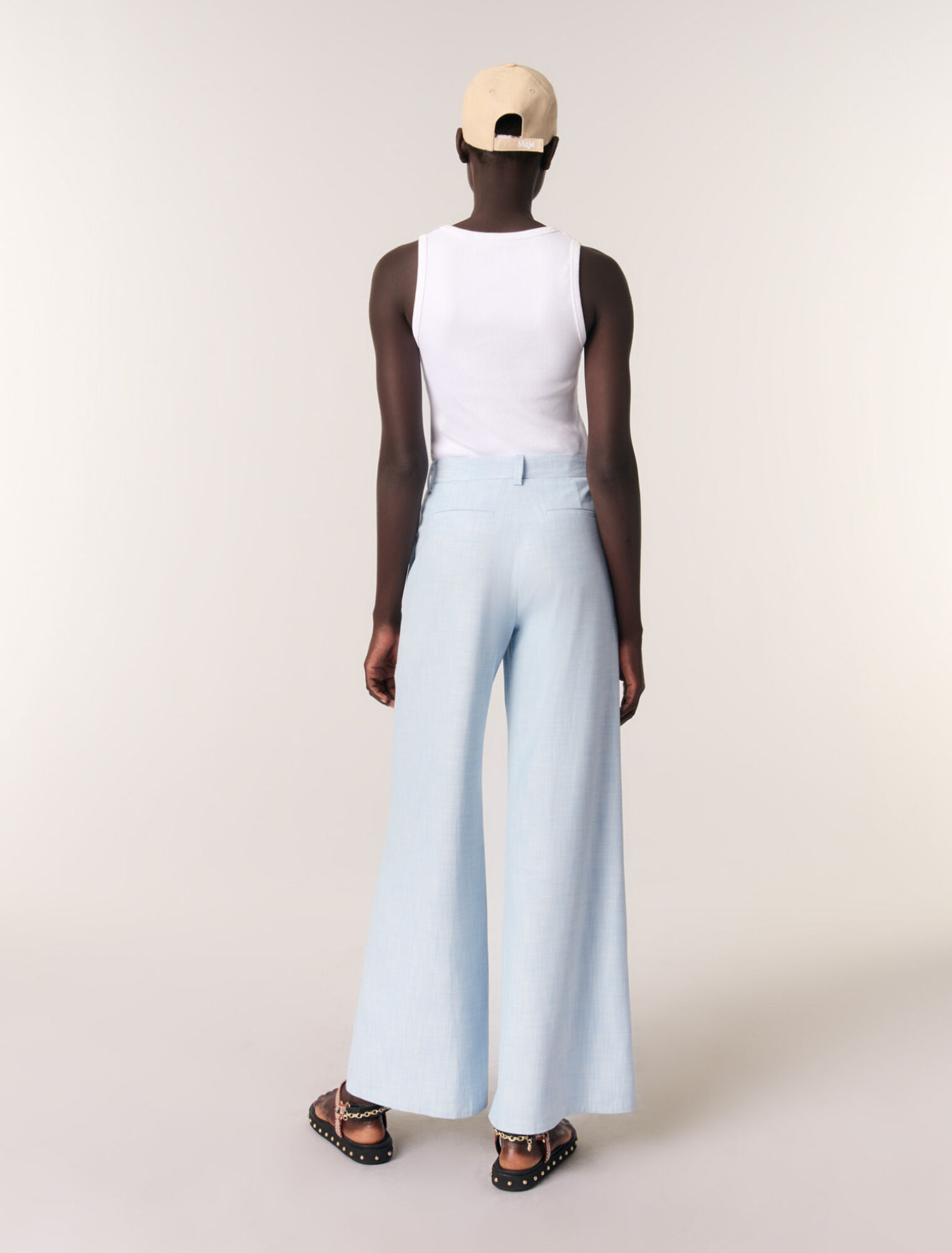 Wide-leg suit trousers
