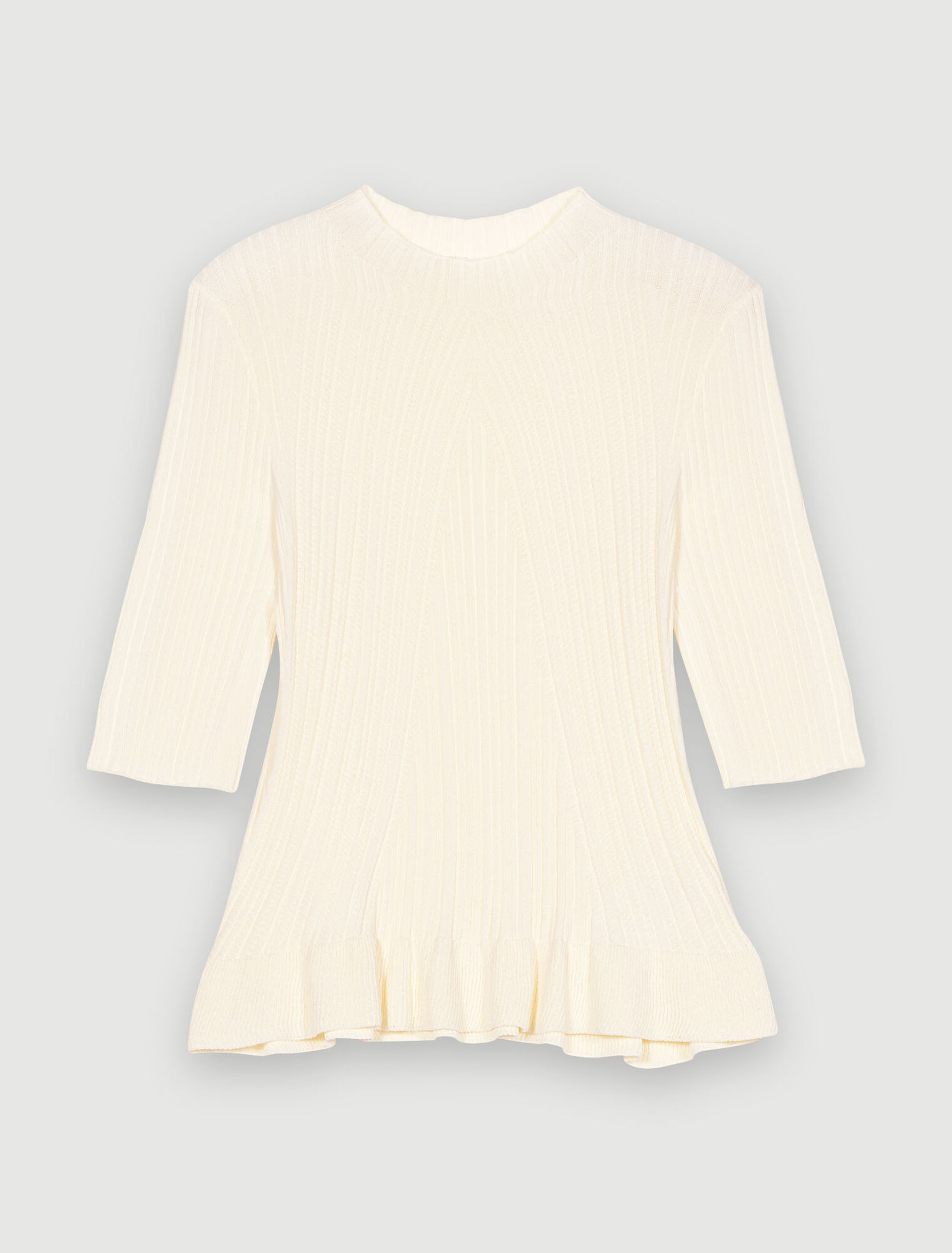 Pull en maille à volant