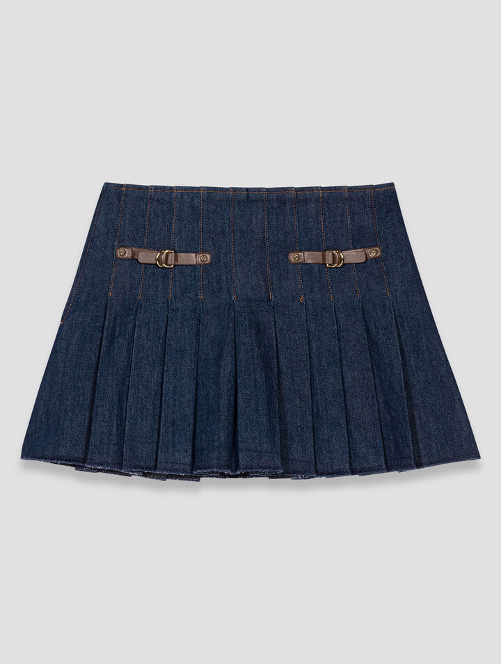 Jupe courte en denim avec doublure