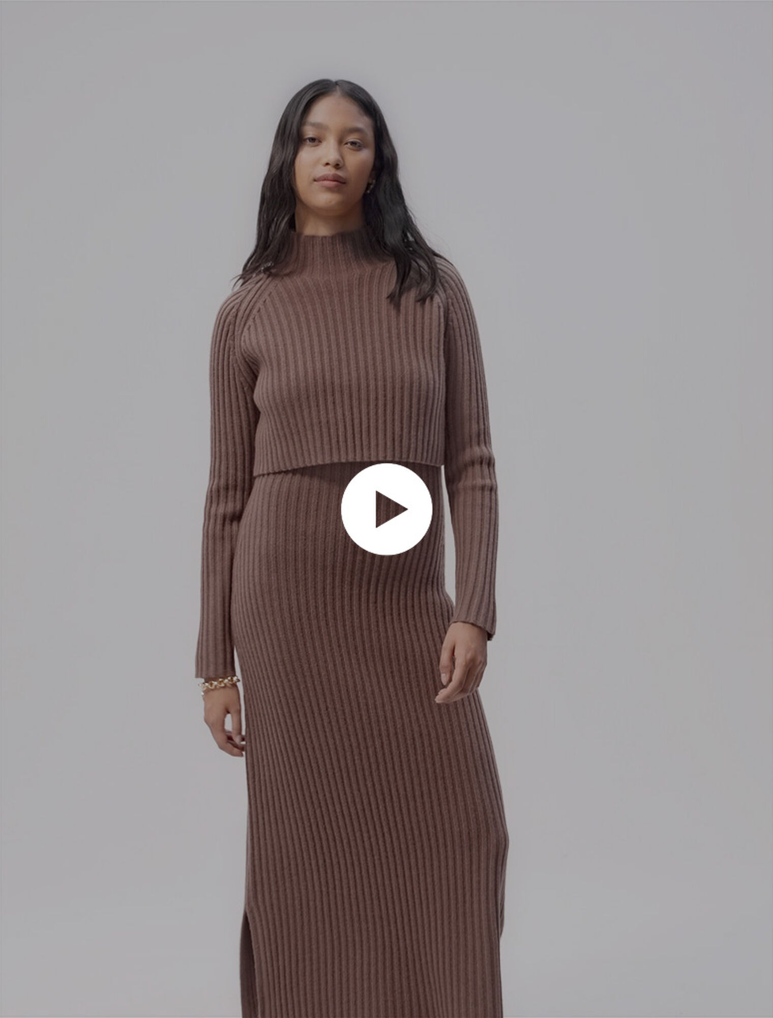 Robe longue 2-en1 en laine
