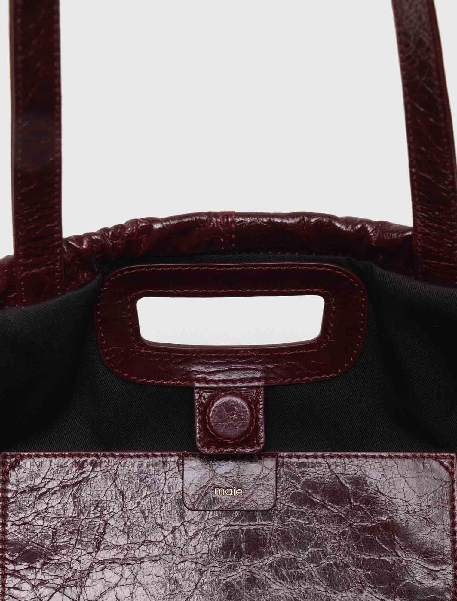 Sac M Tote en cuir craquel&eacute;