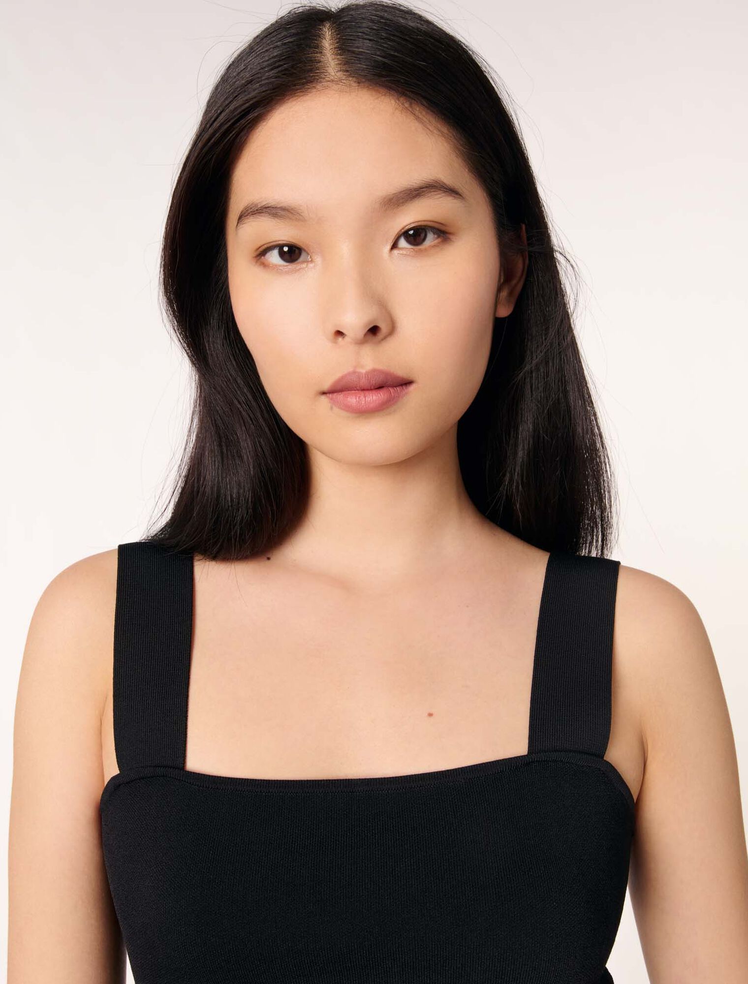 Crop top en maille à bretelles