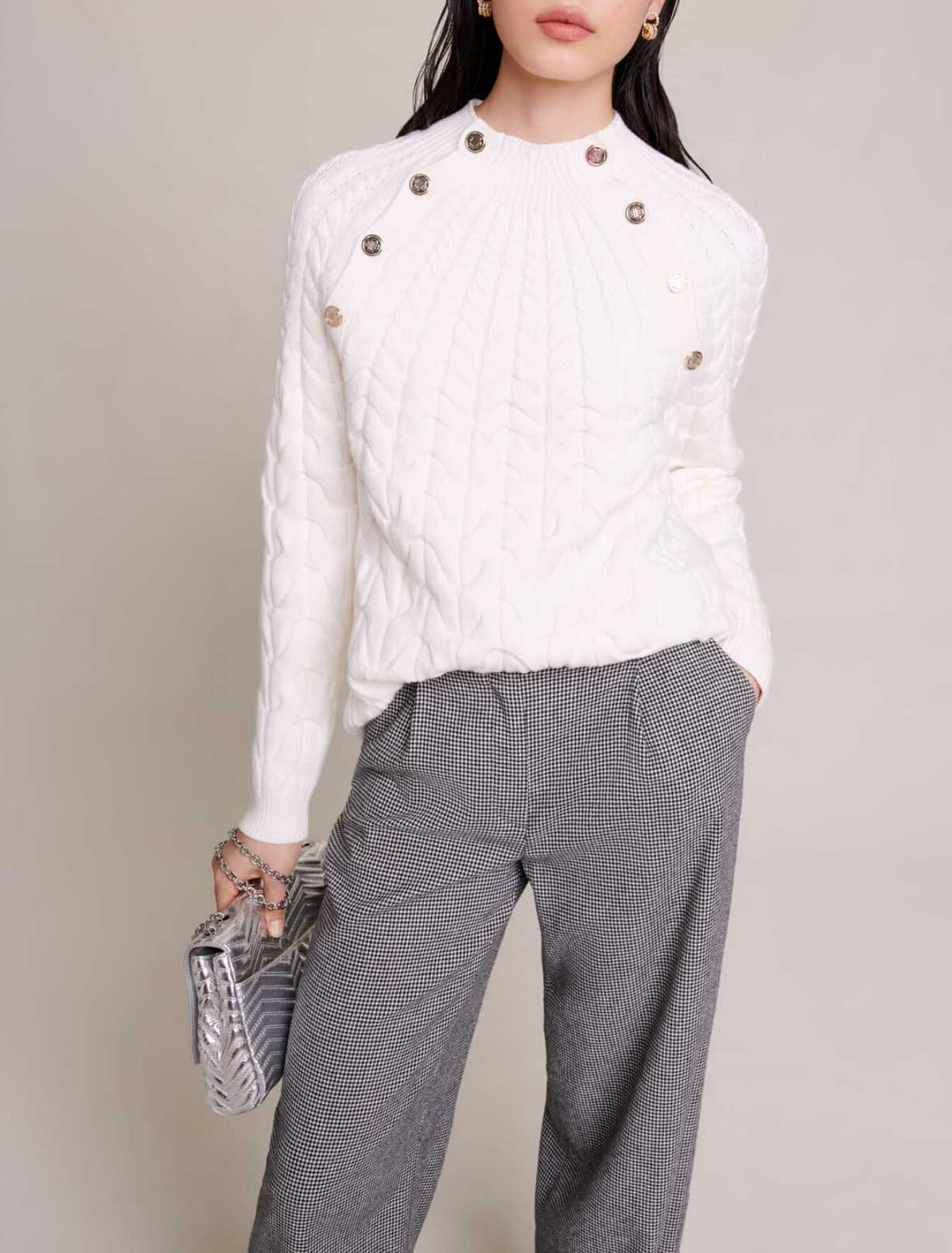 Cable knit jumper