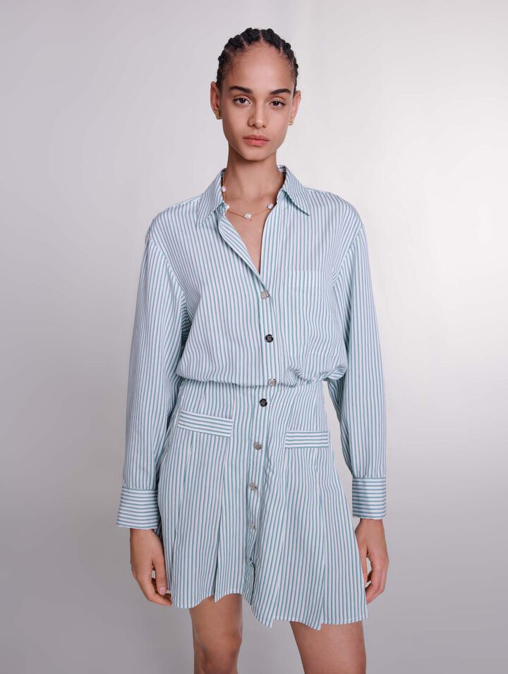 Robe chemise à rayures
