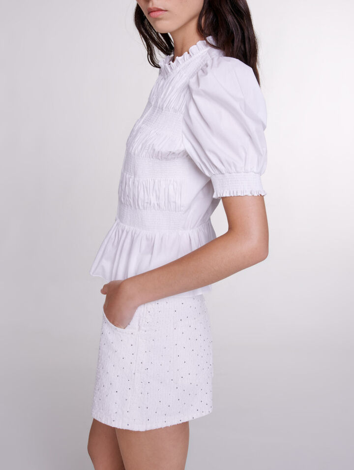 Smocked shirt