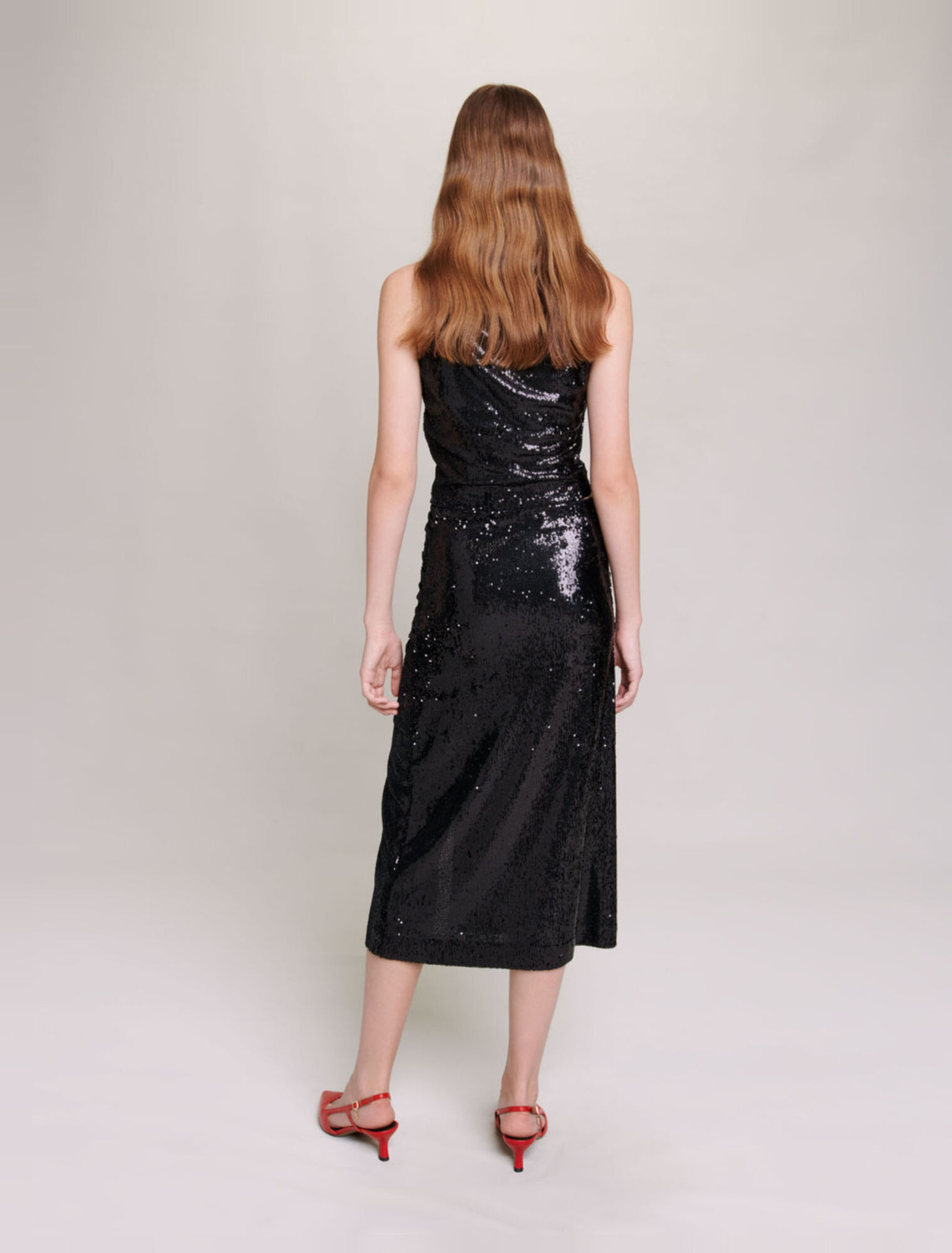 Sequinned midi skirt