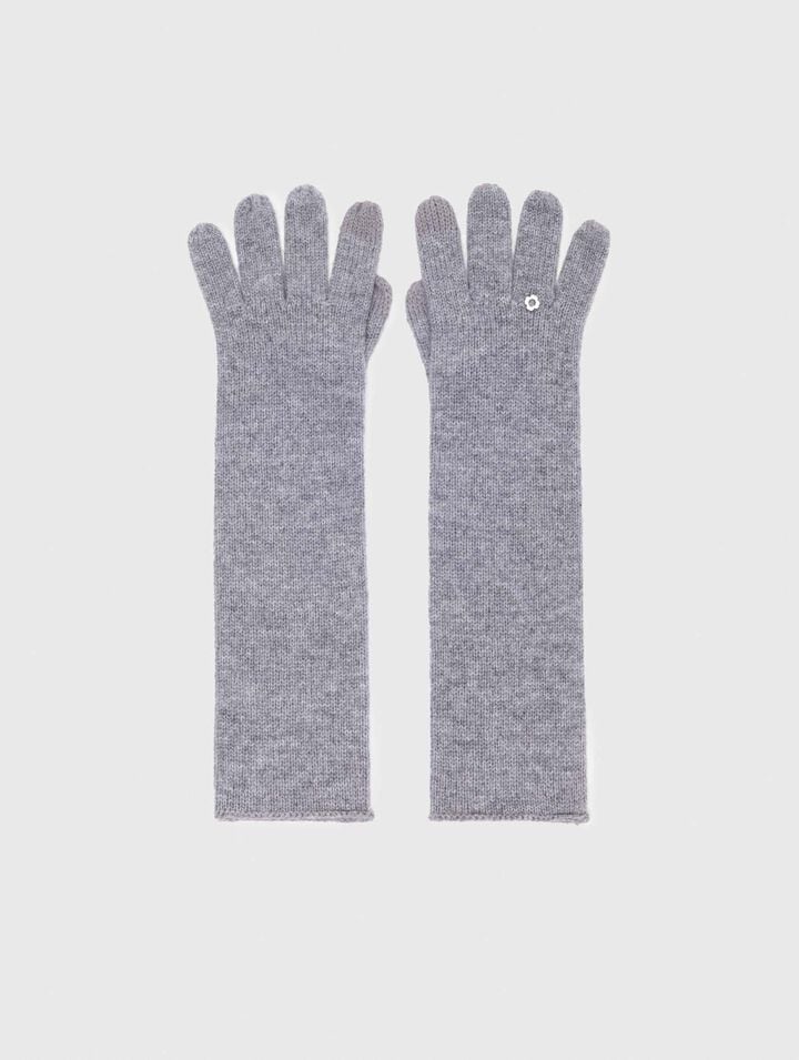 Gants longs en laine et cachemire