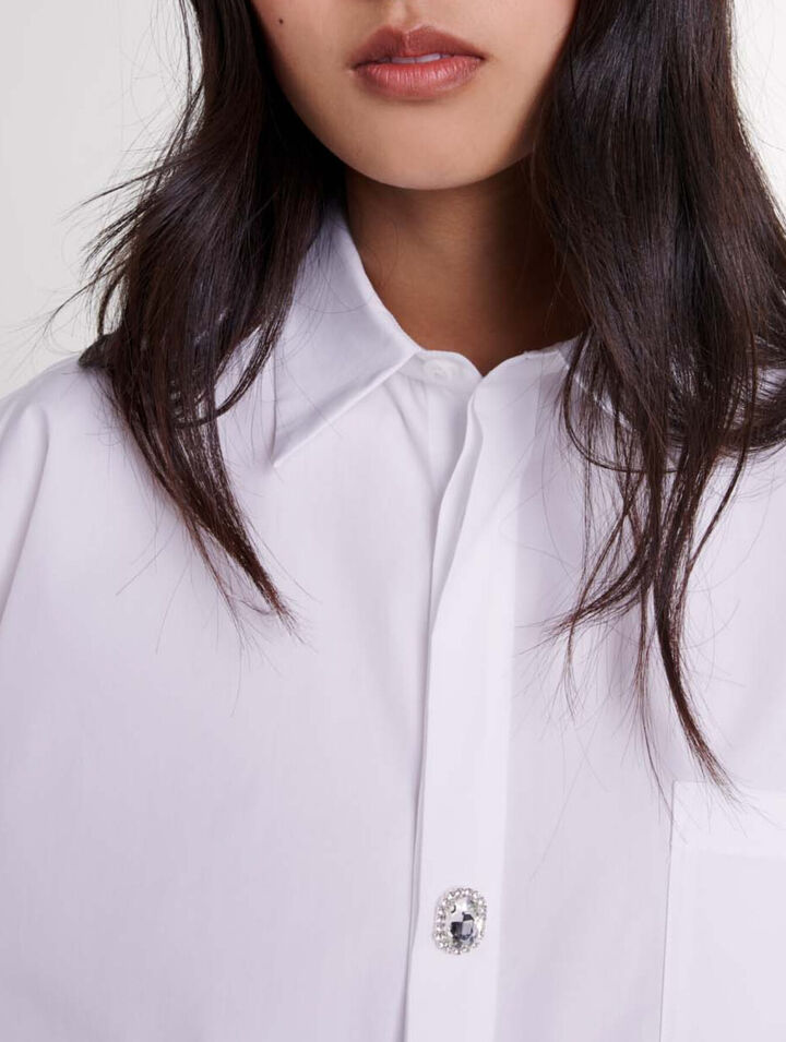 Oversized poplin shirt