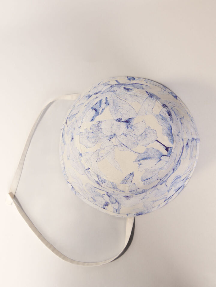 Watercolour themed long bucket hat