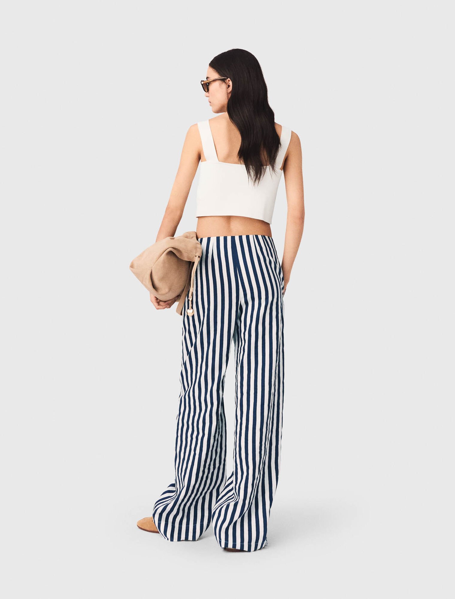 Linen blend sailor trousers