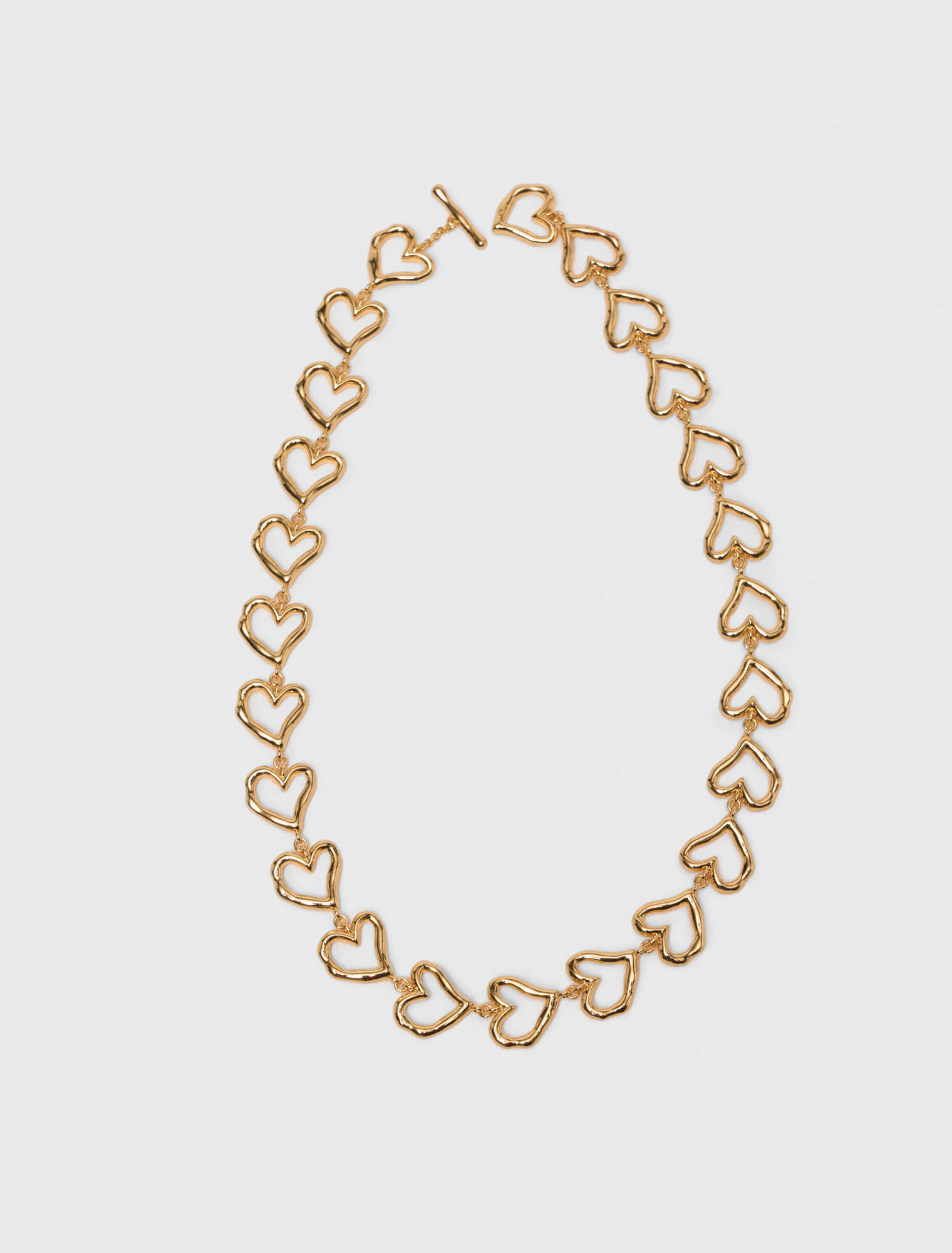 Collier cœur en laiton doré