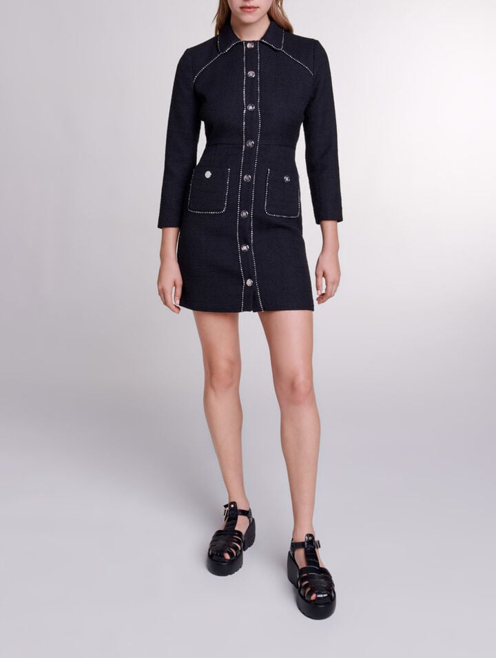 Robe courte en tweed