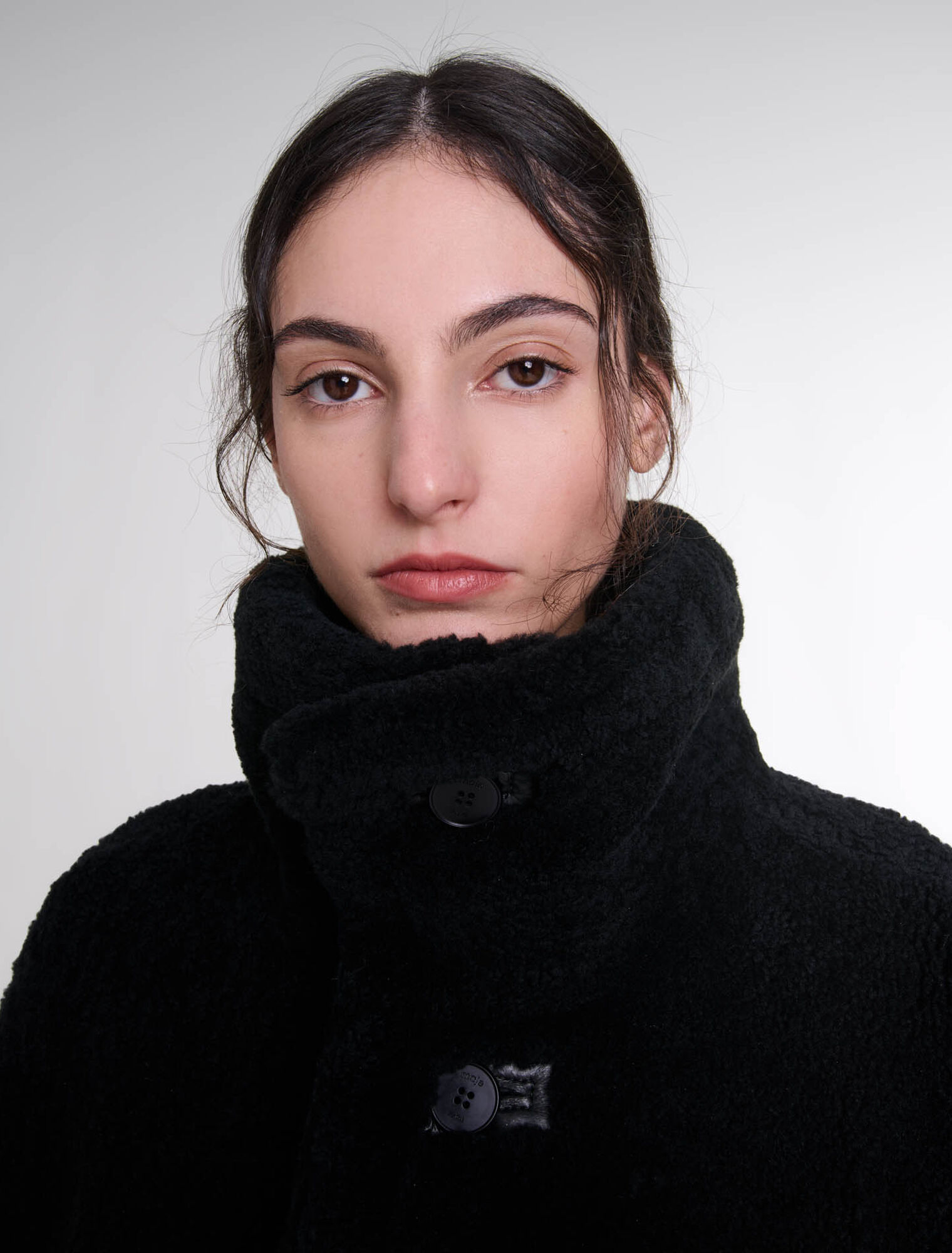 Reversible leather coat