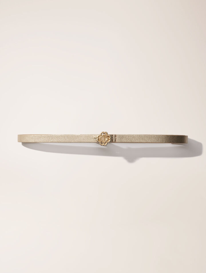 Ceinture fine à boucle Clover