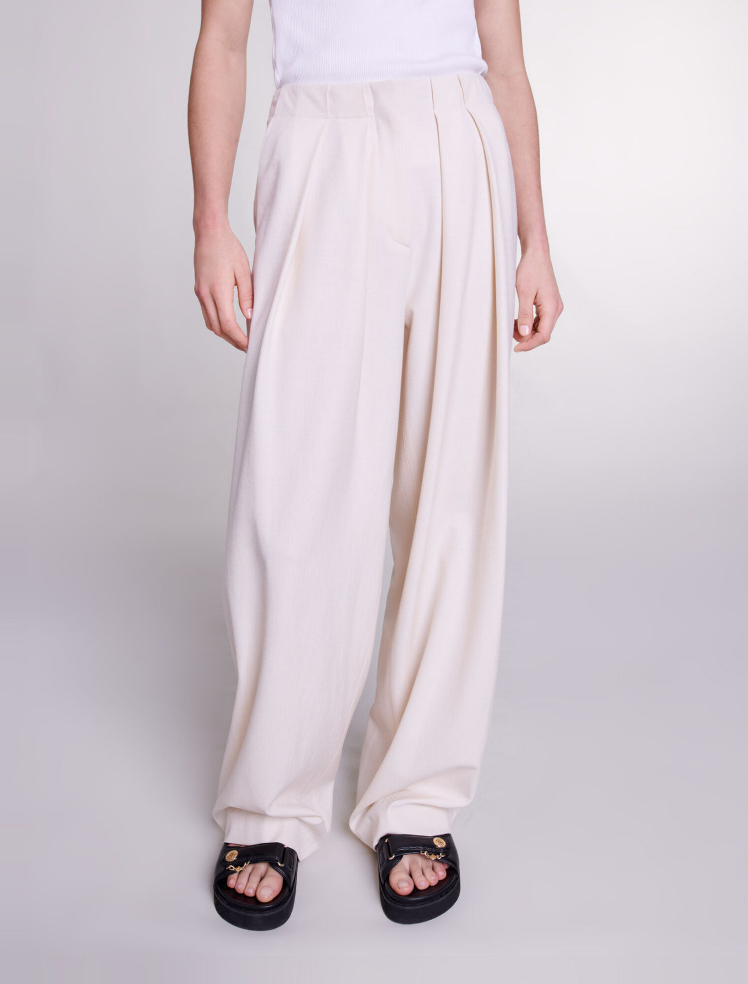 Pantalon de tailleur large