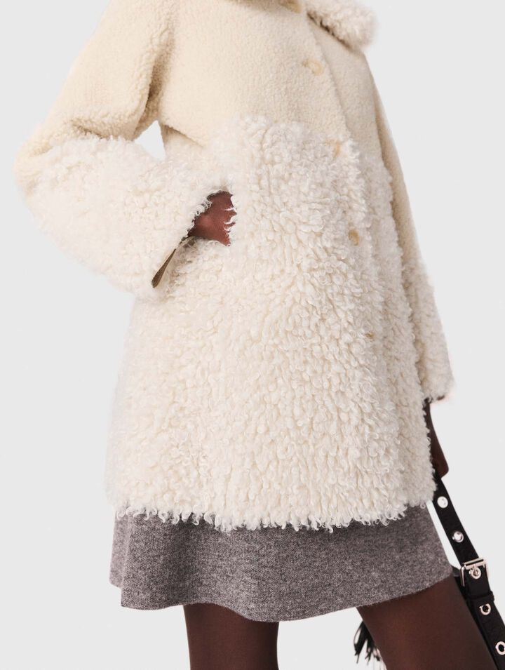 Manteau long en fausse fourrure