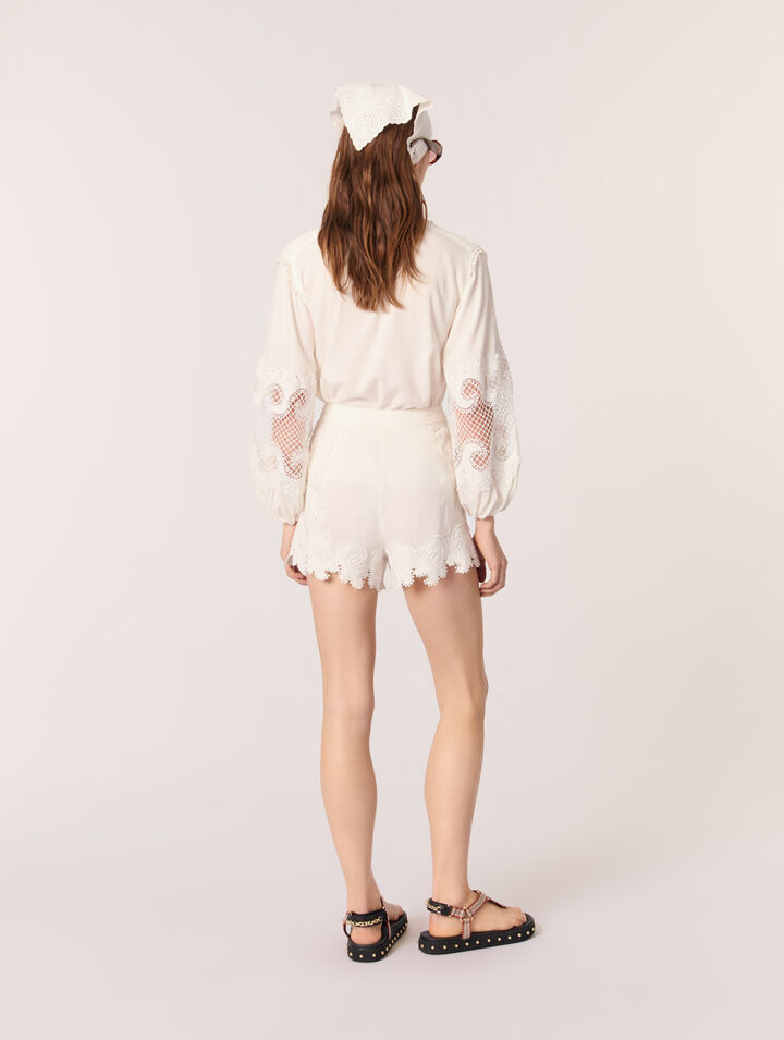 Short brodé
