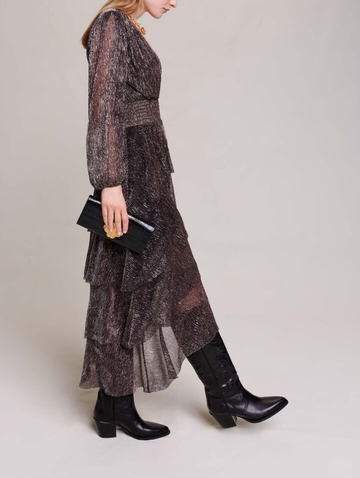 Robe longue à volants