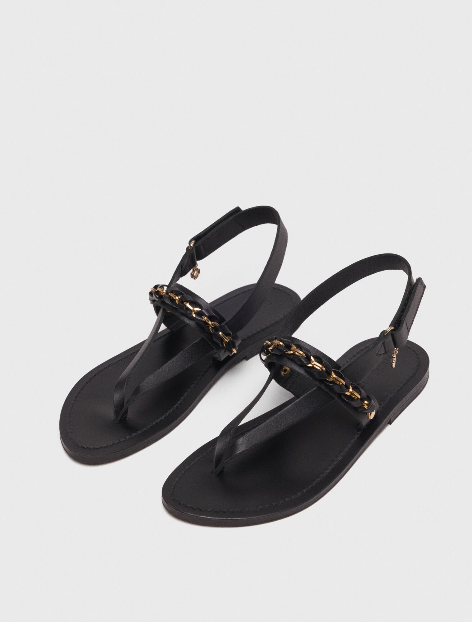 K.Jacques flat leather sandals