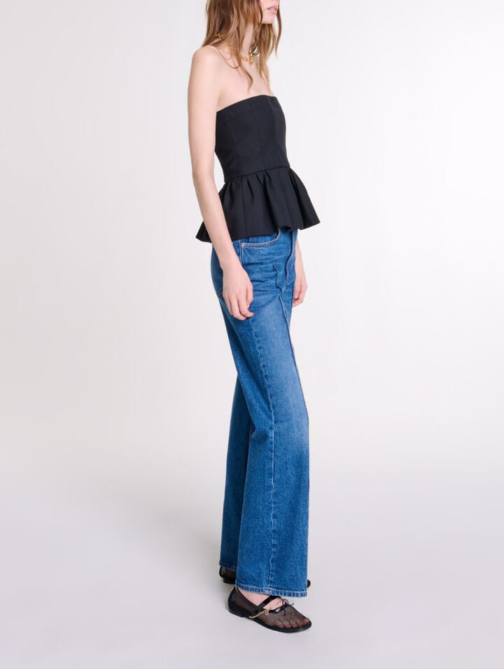 Bustier top with basque