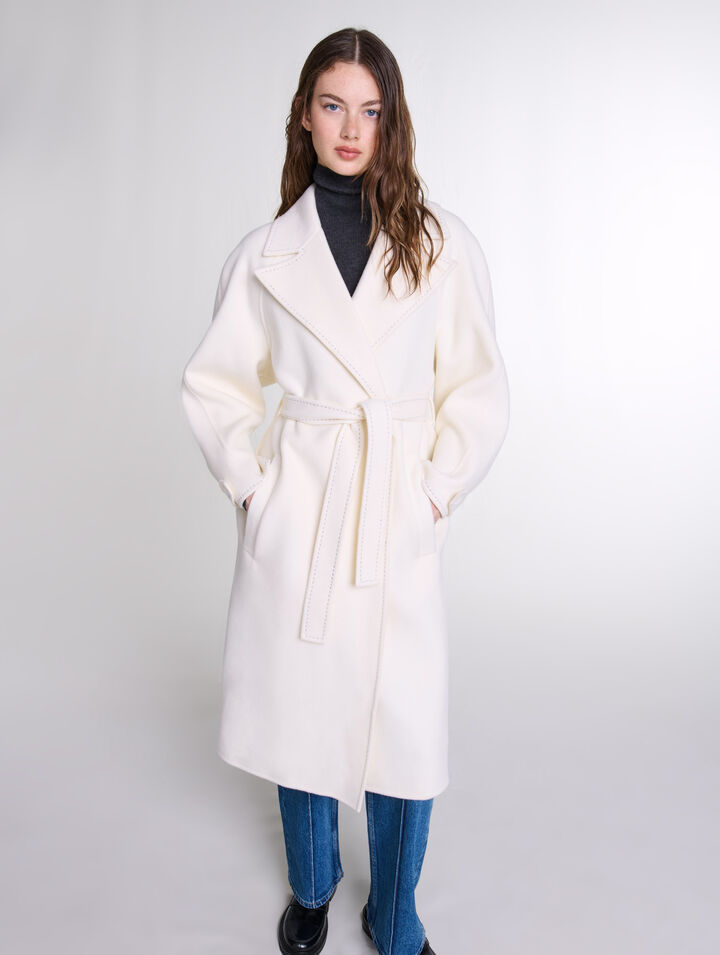 Manteau mi-long double face