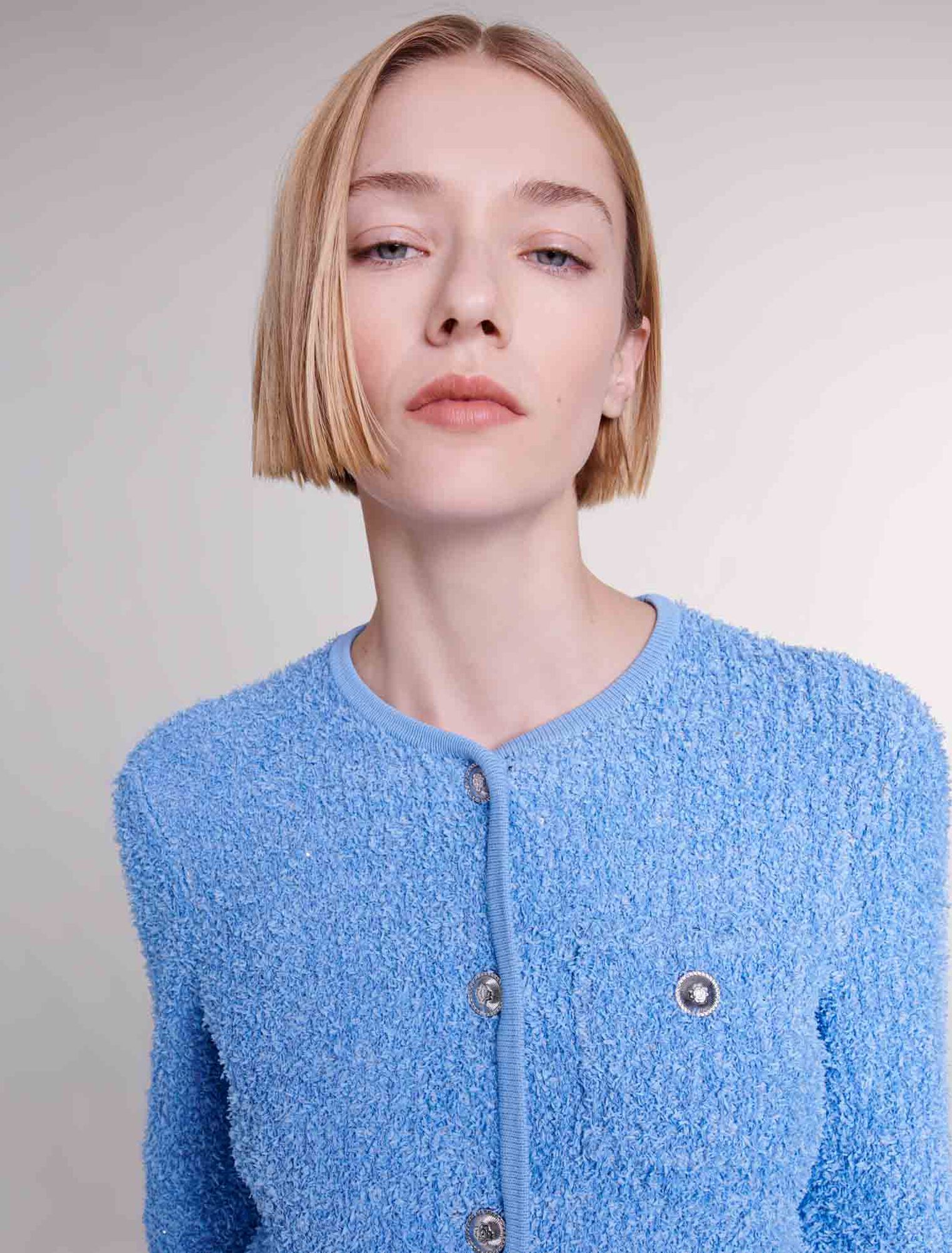 Cardigan en maille et sequins