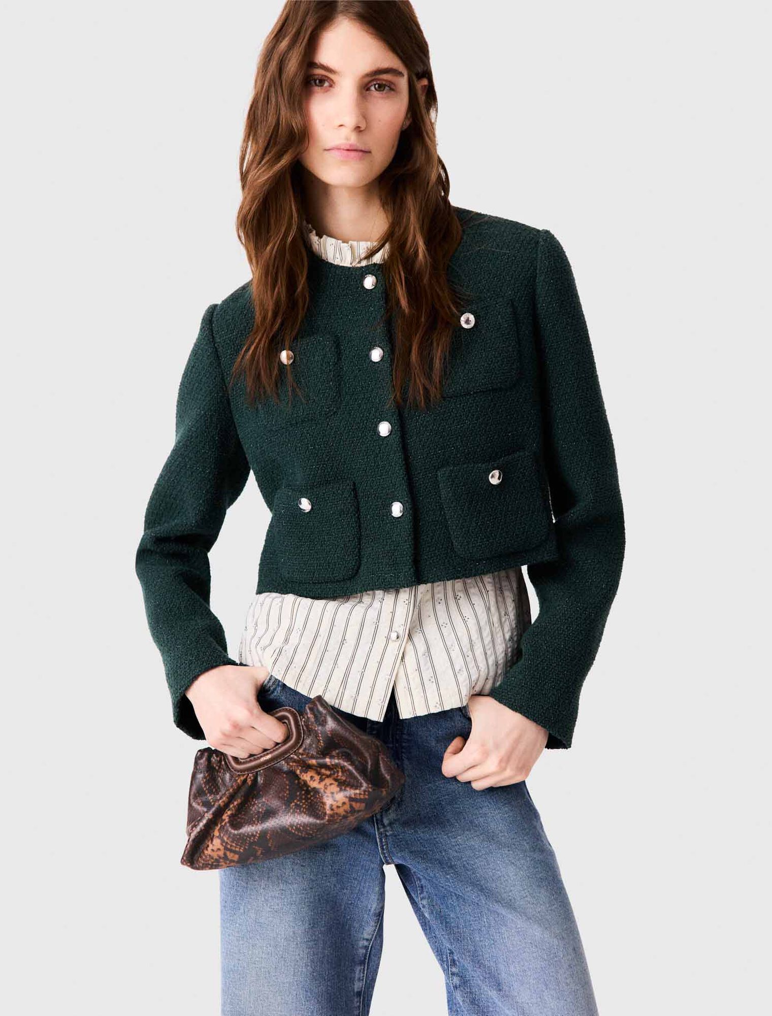 Veste courte en tweed