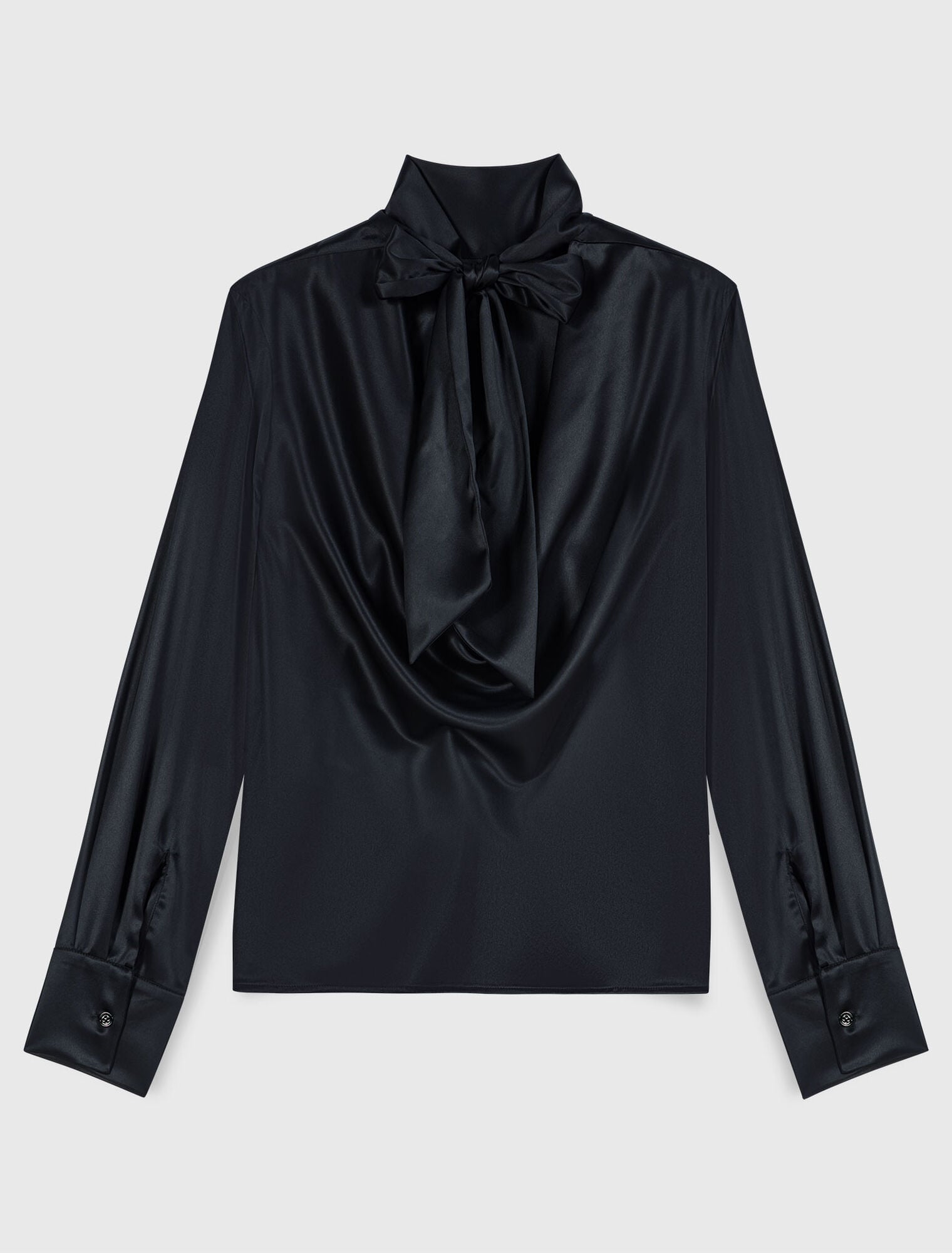 High-neck satin top