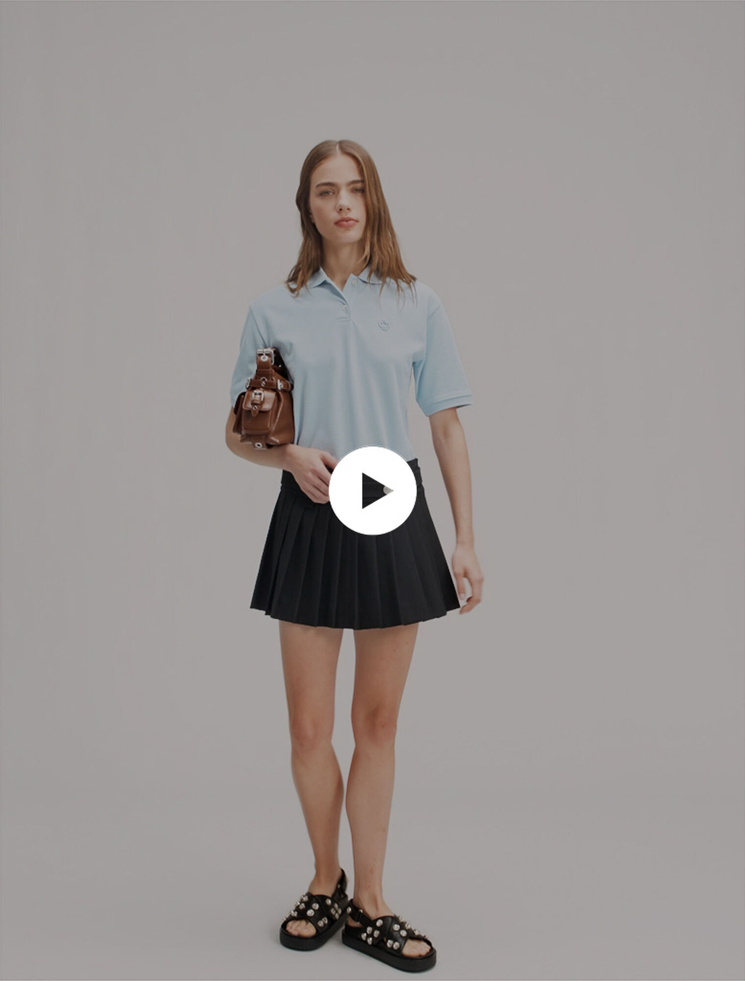 Polo shirt with logo patch