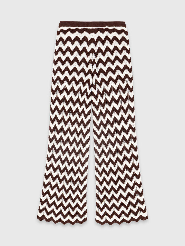 Zigzag crochet trousers