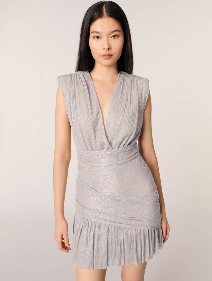 Robe courte métallisée