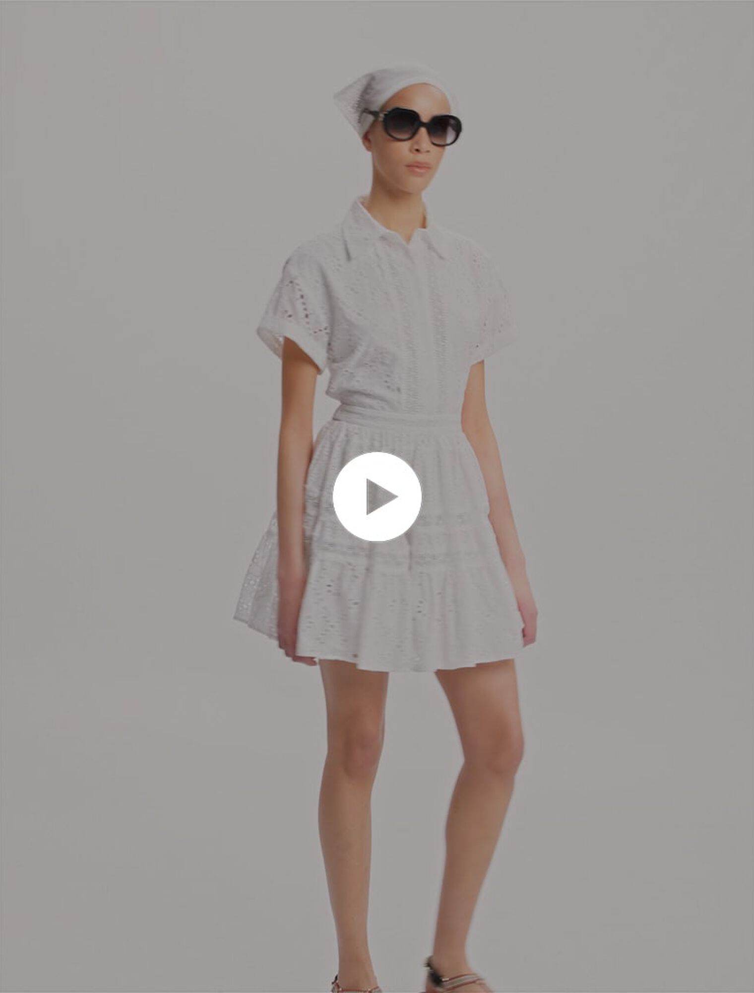 Embroidered babydoll dress