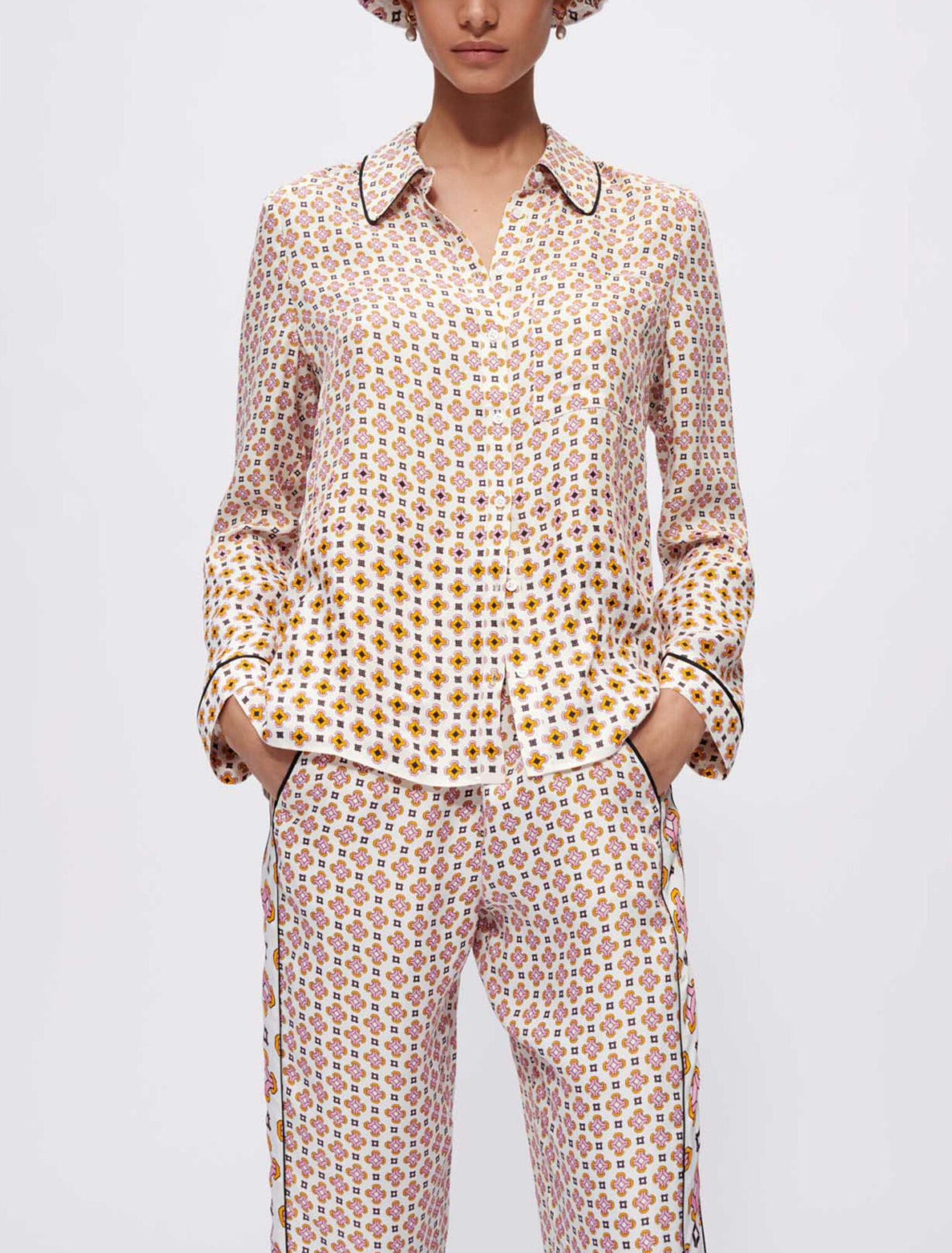 Printed viscose shirt