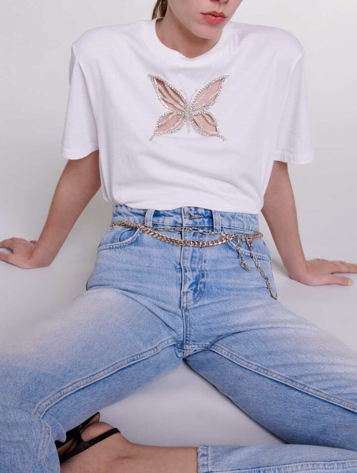 Tee-shirt à strass