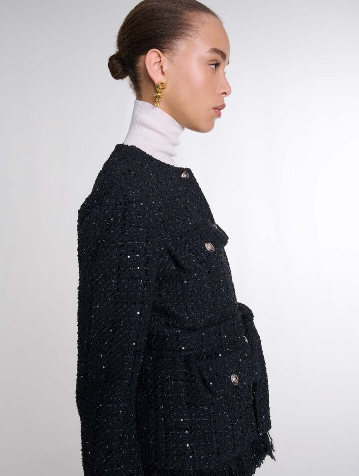 Veste en tweed sequins