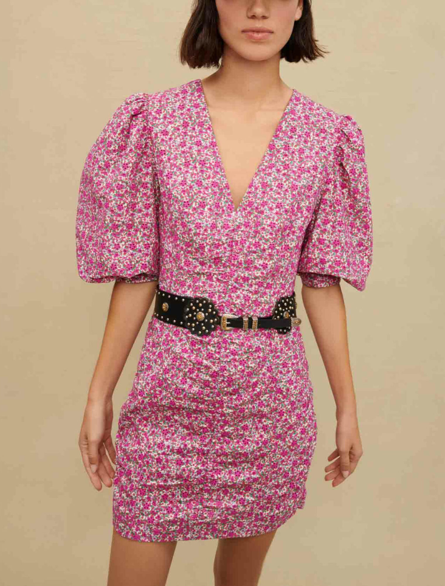 Robe courte à imprimé fleuri