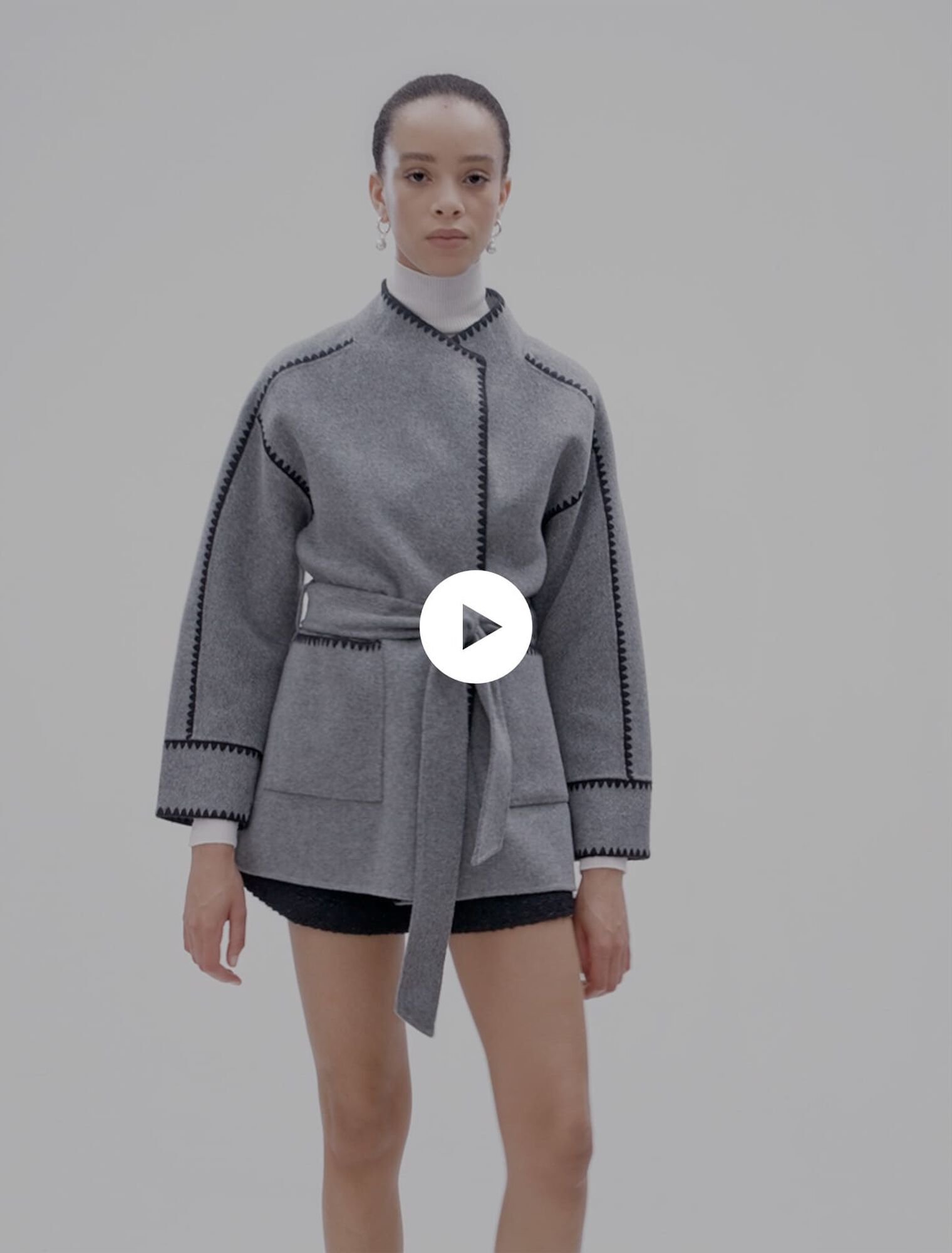 Manteau court double face