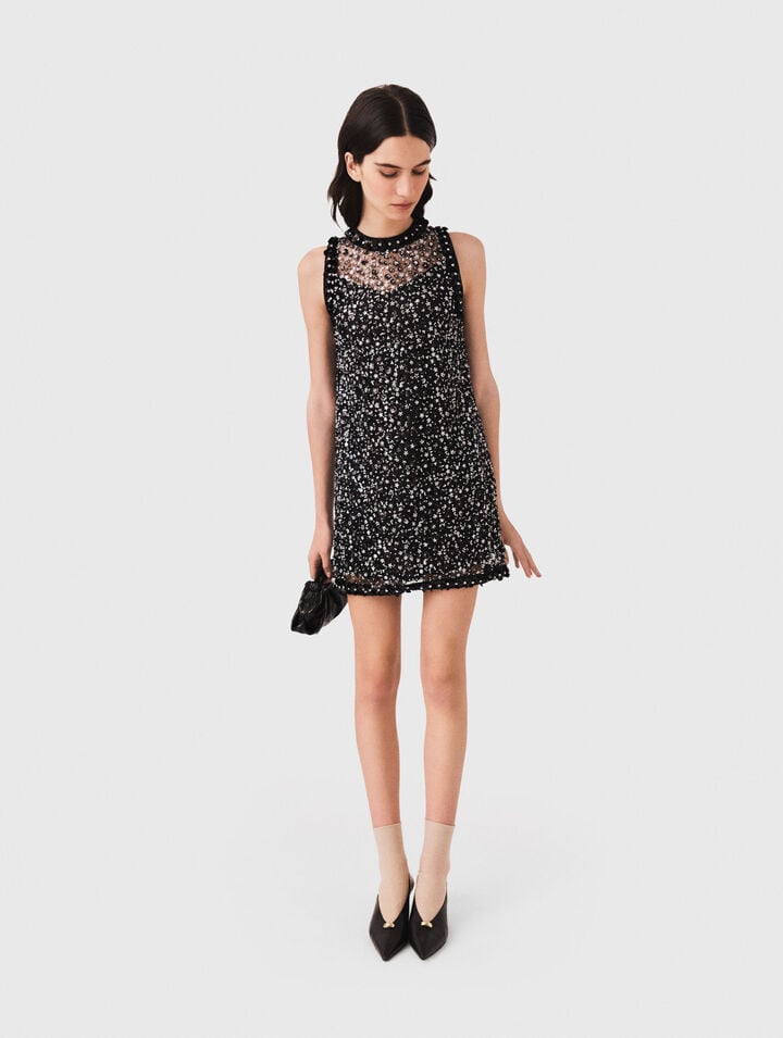 Rhinestone floral dress