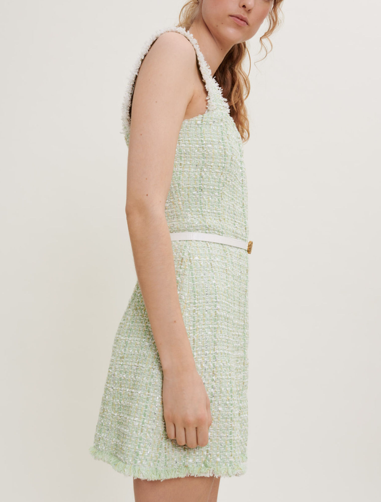 Shiny tweed dress