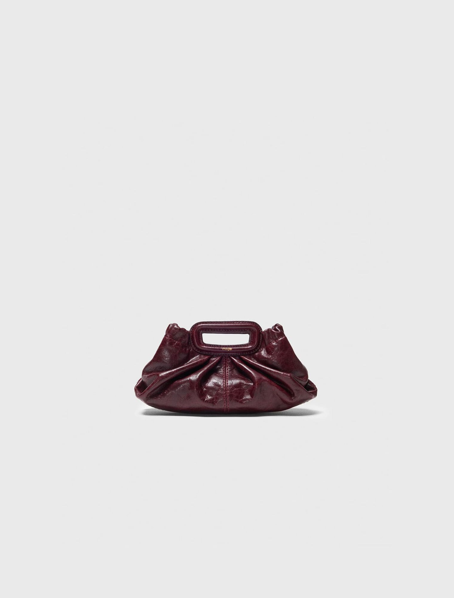 Milpli mini crackled leather clutch
